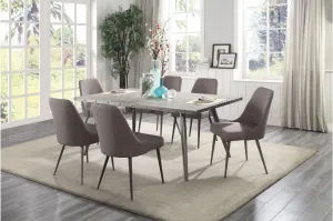 7 Piece Palladium Grey Dining Set