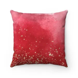 Abstract Boho Pillow Cover | Red White Gold