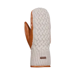 Ariana Leather and Knit Mittens - Women