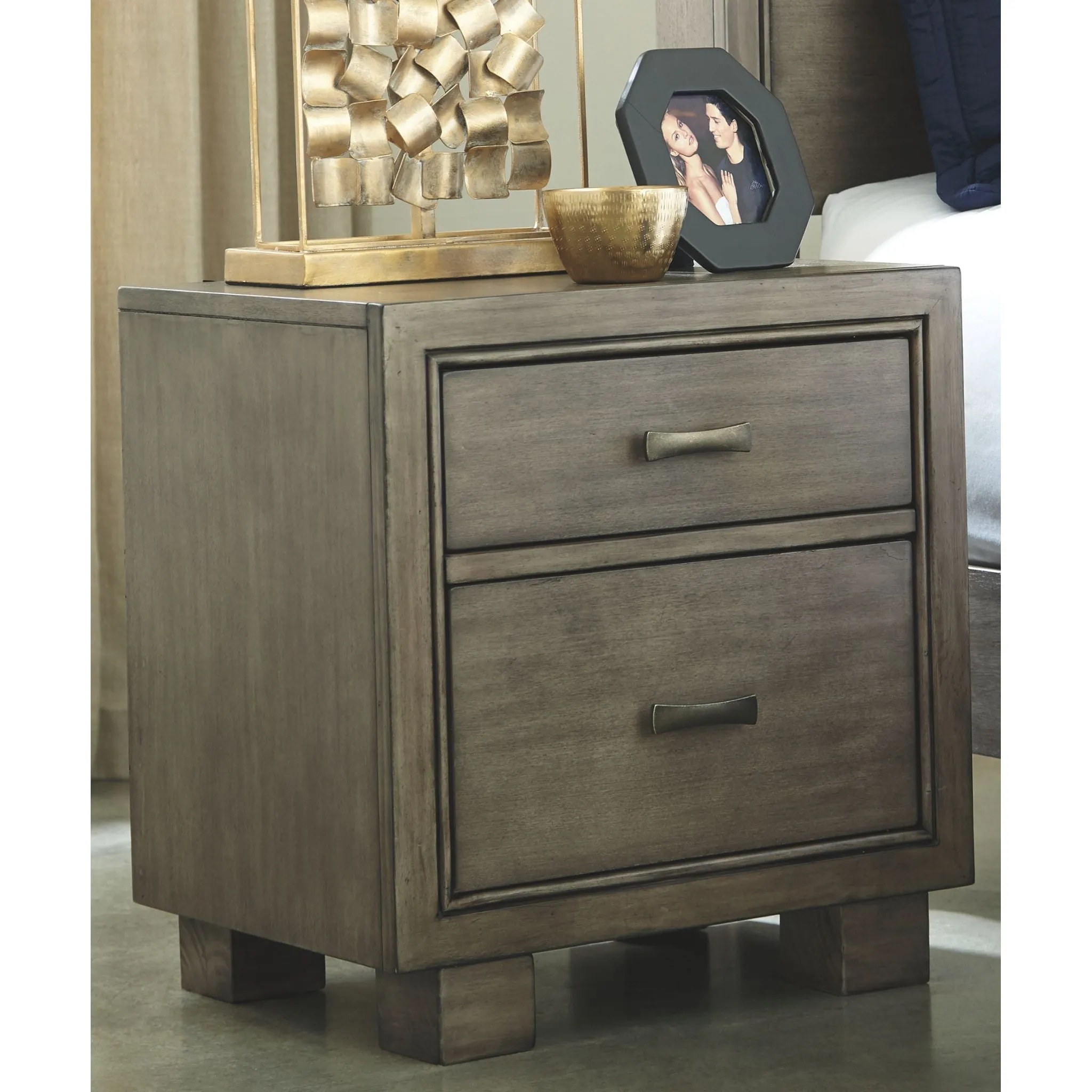 Arnett Two Drawer Nightstand