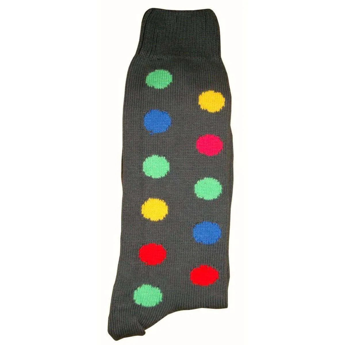 Bassin and Brown Spotted Midcalf Socks - Grey/Multi-colour