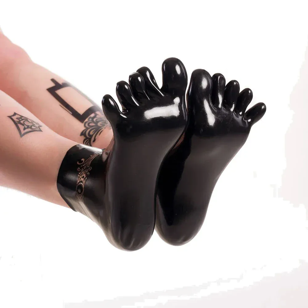 Black Latex Socks