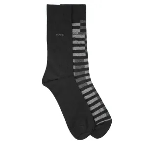 BOSS 2P RS Stripe CC Sock in Black