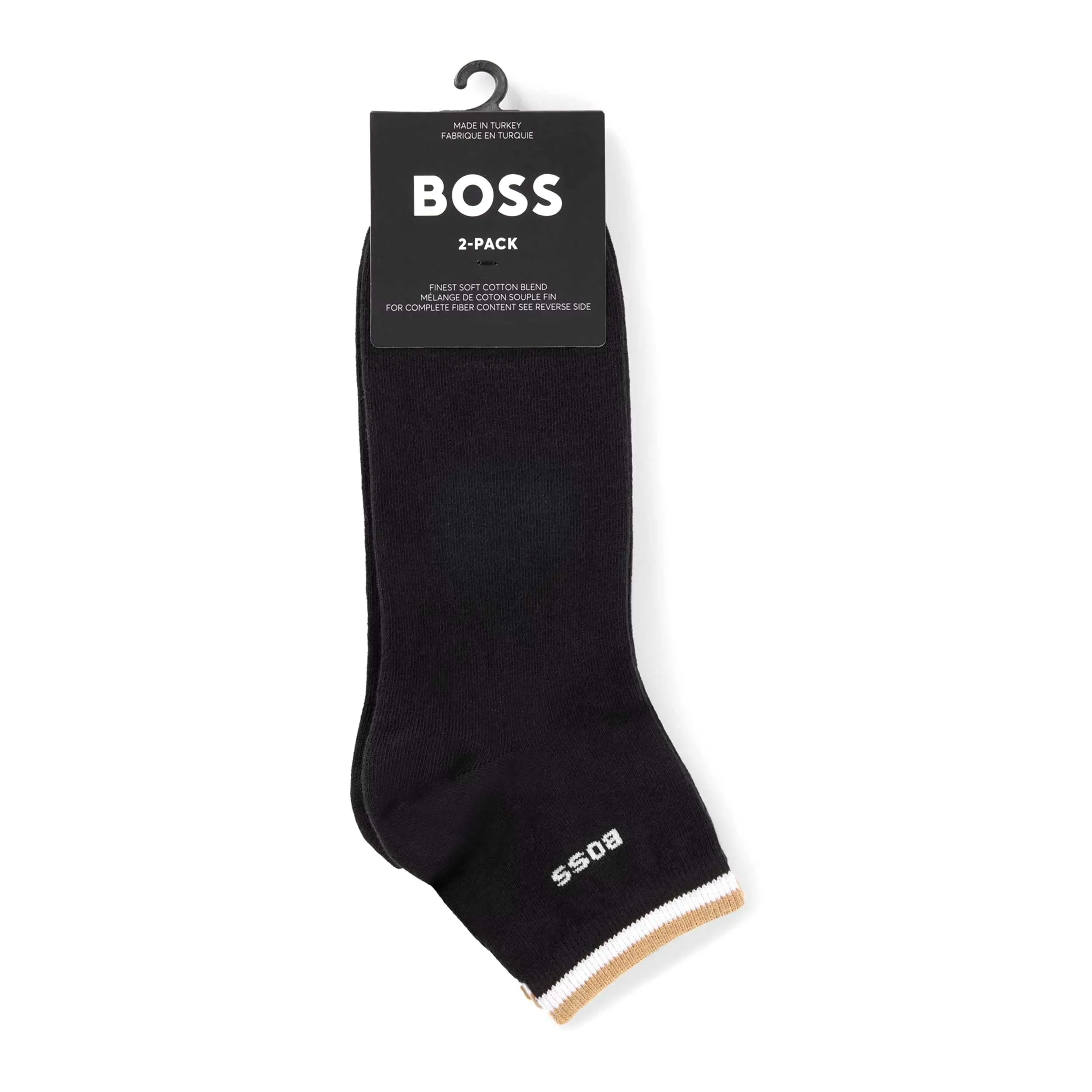 BOSS 2P SH Stripe CC Sock in Black