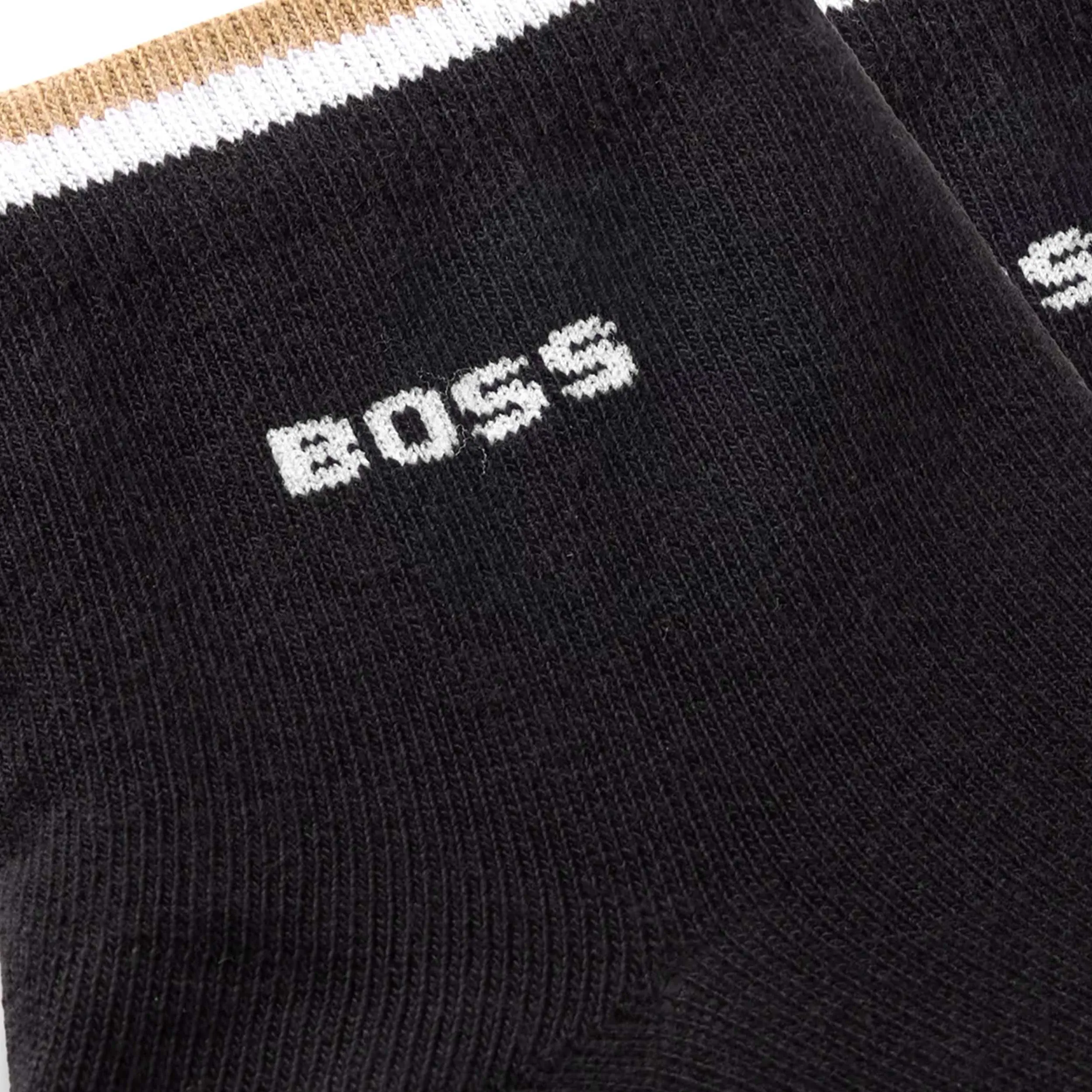 BOSS 2P SH Stripe CC Sock in Black