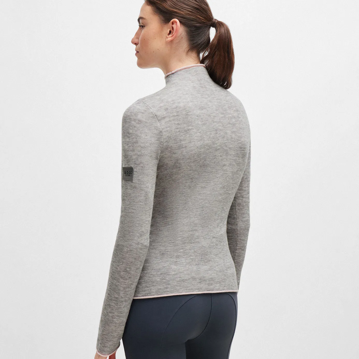 BOSS Equestrian May Turtleneck Sweater - Grey