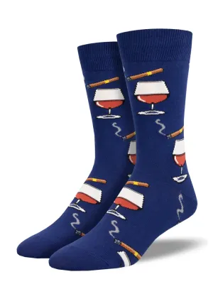 Brandy Dandy Men's Crew Socks Navy