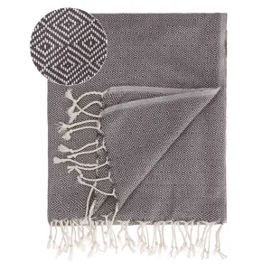 Cesme Hammam Towel [Grey/White]