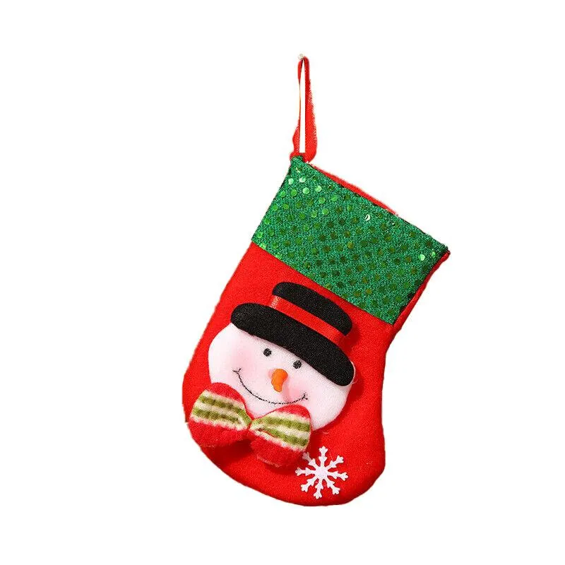 Christmas Stocking Socks Ornament Xmas Tree Party Hanging Gift Candy Bags Decor