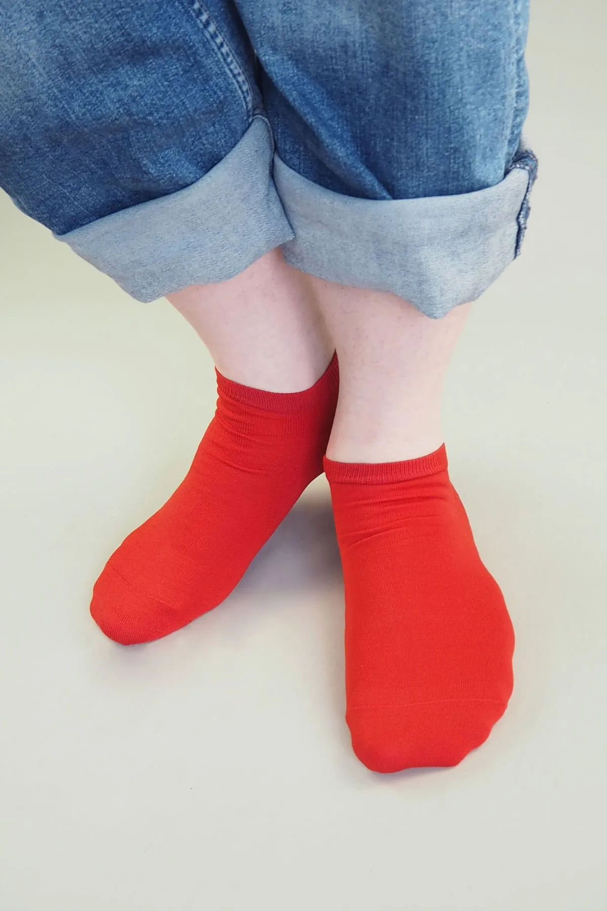 Classic Men's Trainer Socks - Red