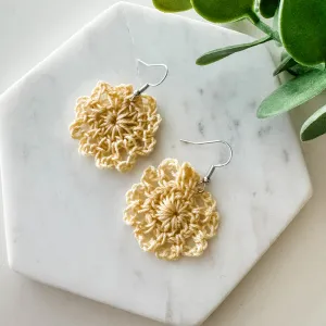 Crocheted Flower Earrings