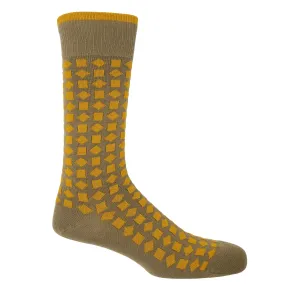 Diamonds Men's Socks - Mustard