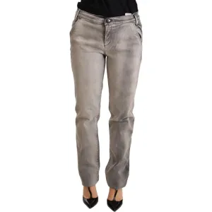 Ermanno Scervino Chic Gray Washed Low Waist Skinny Jeans