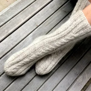 Fuzzypeg Socks by Mary O'Shea in Rambler