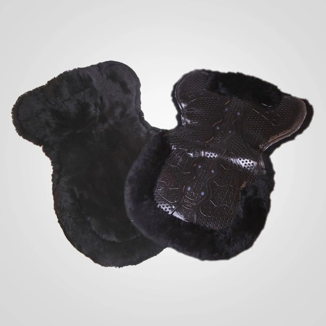 Gel-Eze Gel Full Sheepskin Saddle Pad -  Black