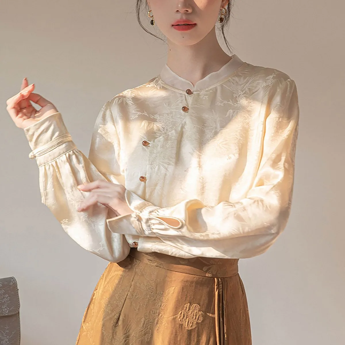 Ivory Long-Sleeved Shirt