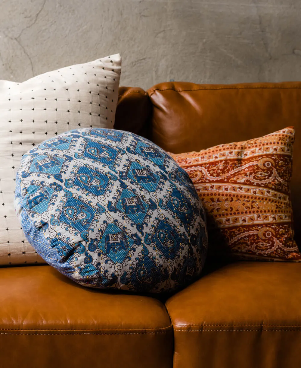 Kantha Round Pillow - No. 240104