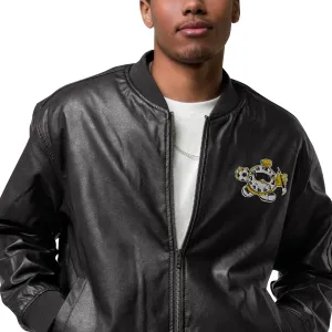 Kids After Hours Embroidered Leather Look Bomber Jacket