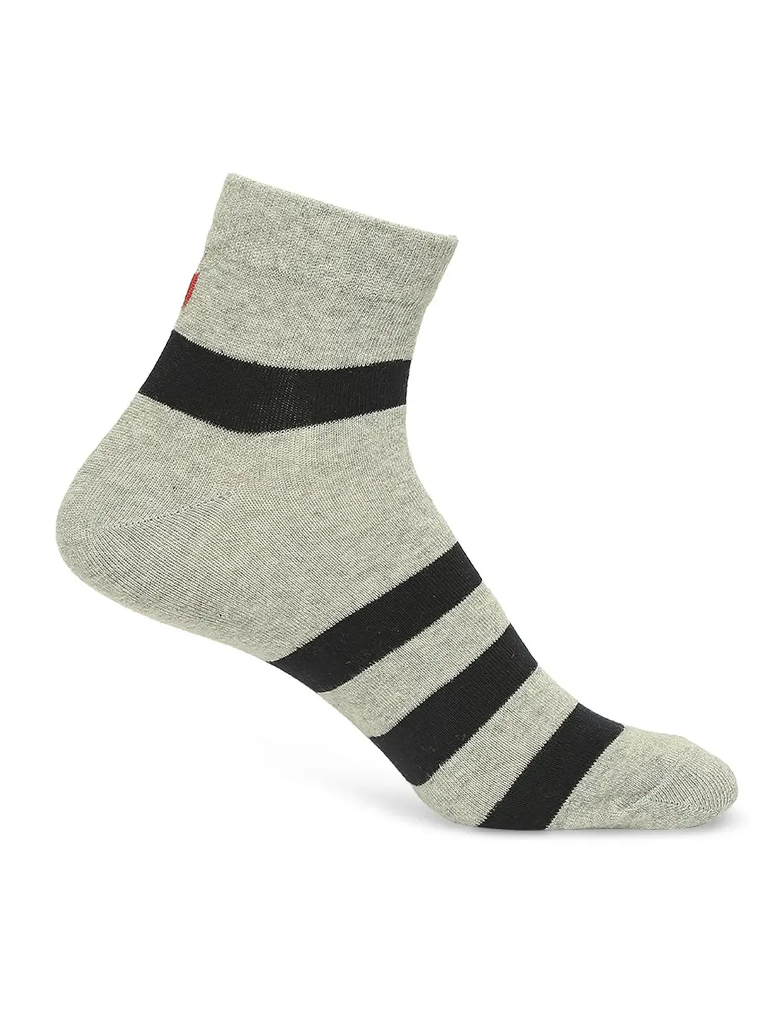 Men Premium Grey Melange & Navy Ankle Length Socks - Pack Of 2- Underjeans By Spykar