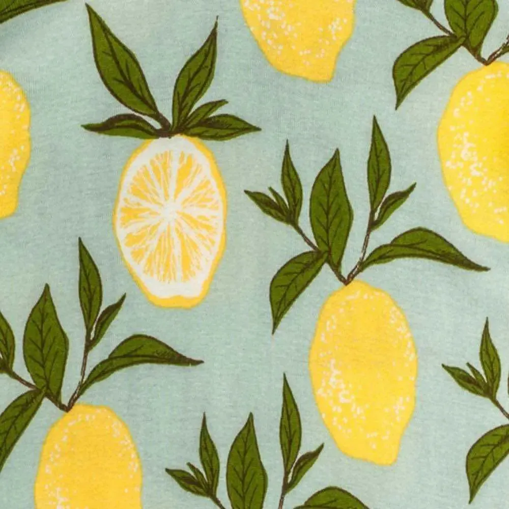 Milkbarn Lemon Print Organic Cotton Muslin Crib Sheet