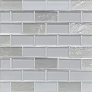 Mist Mixed, 1-1/2" x 3" - Glass Tile