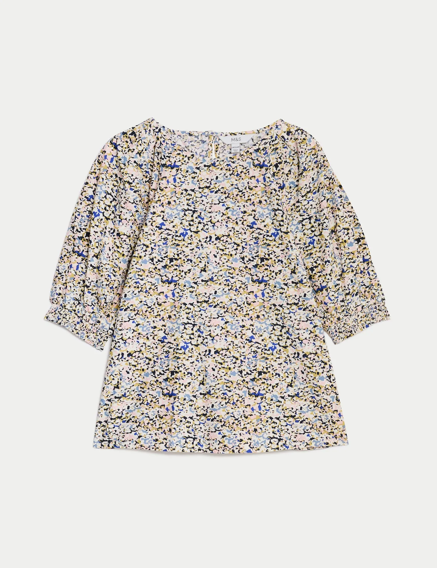 Modal Blend Printed Puff Sleeve Blouse