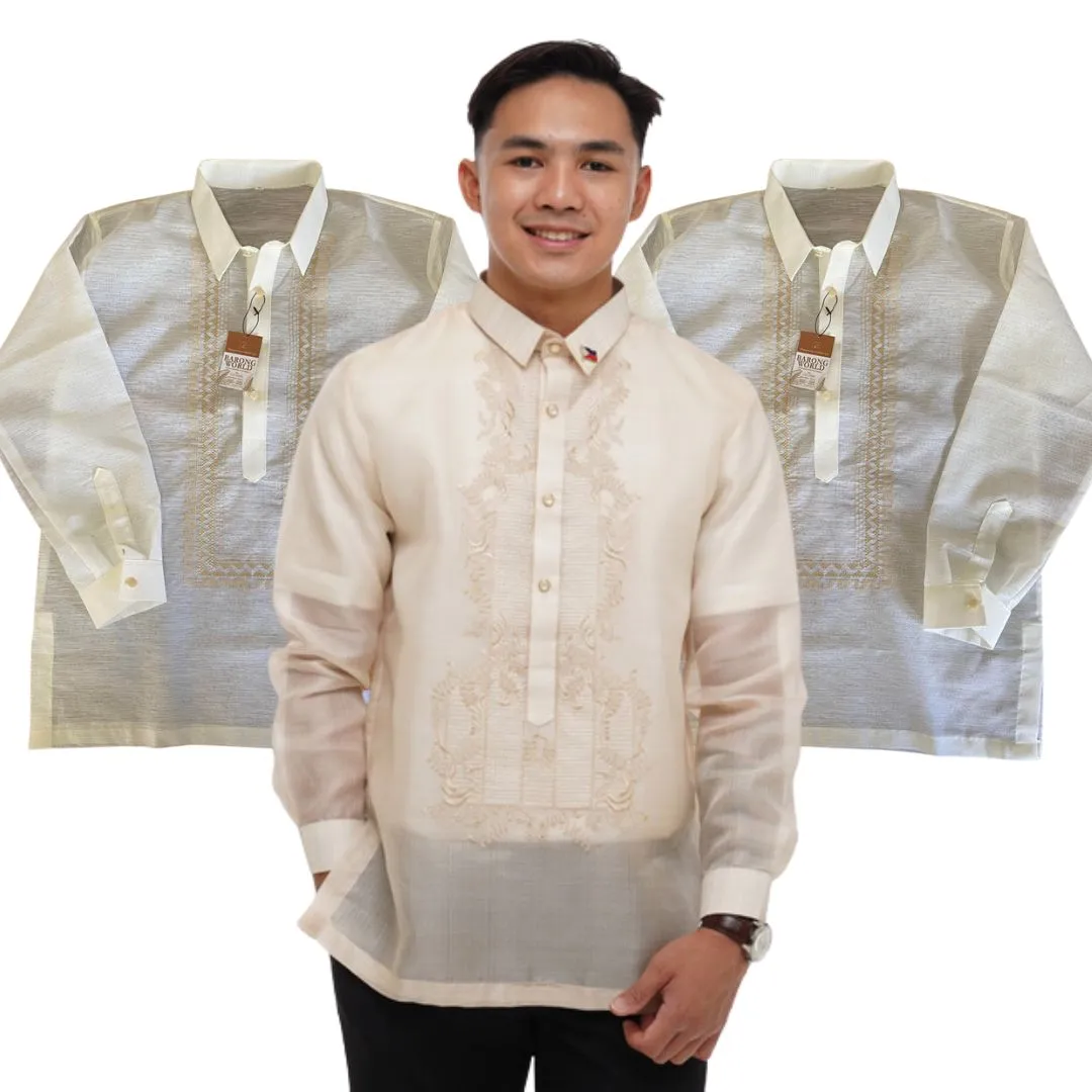 Premium Cocoon Groom Barong and Classic Jusi Groomsmen Barong Tagalog Package - GP01