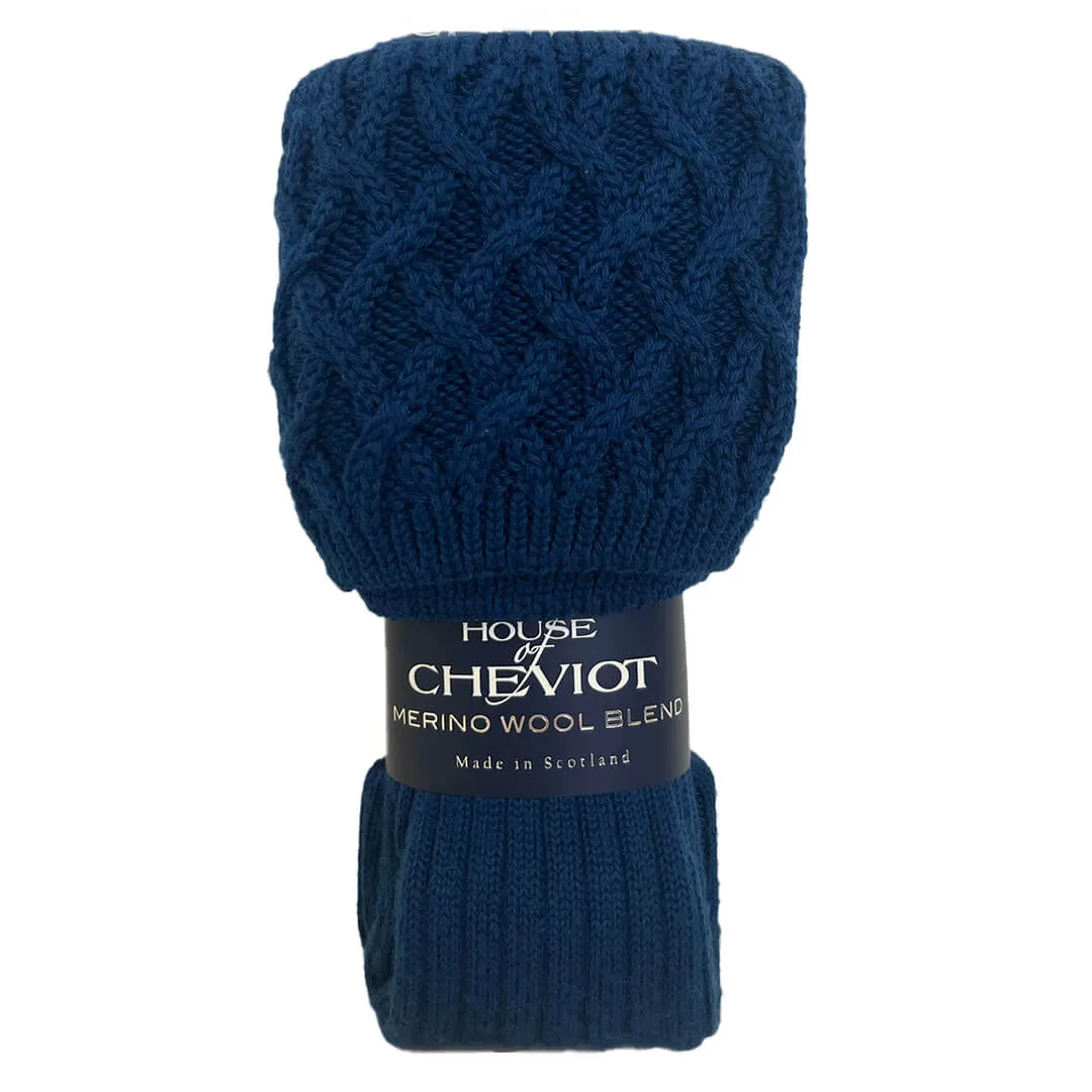 Rannoch Socks - Mid Blue by House of Cheviot