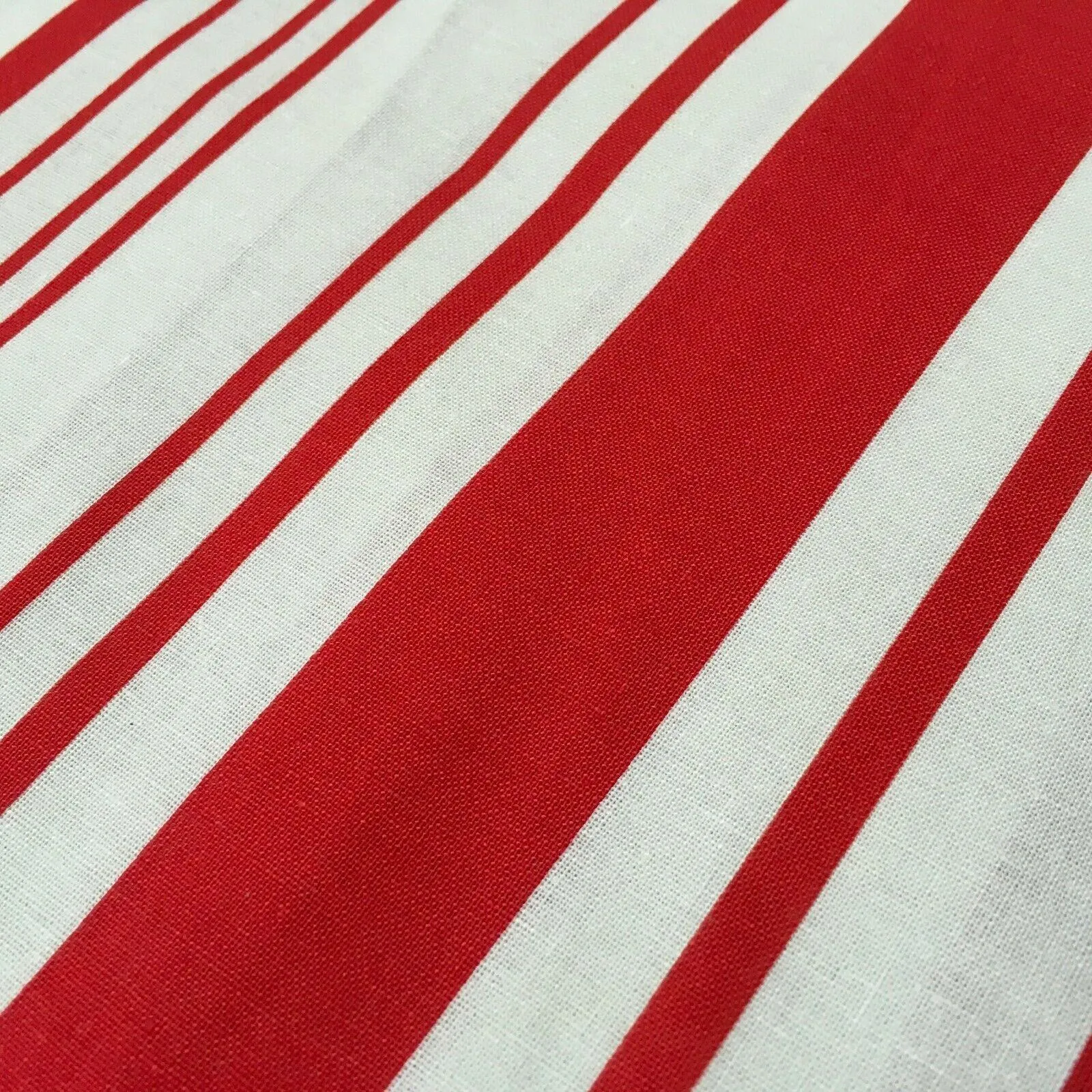 Red Striped Printed Cotton Linen Dress Fabric 150cm Wide MK1086-5