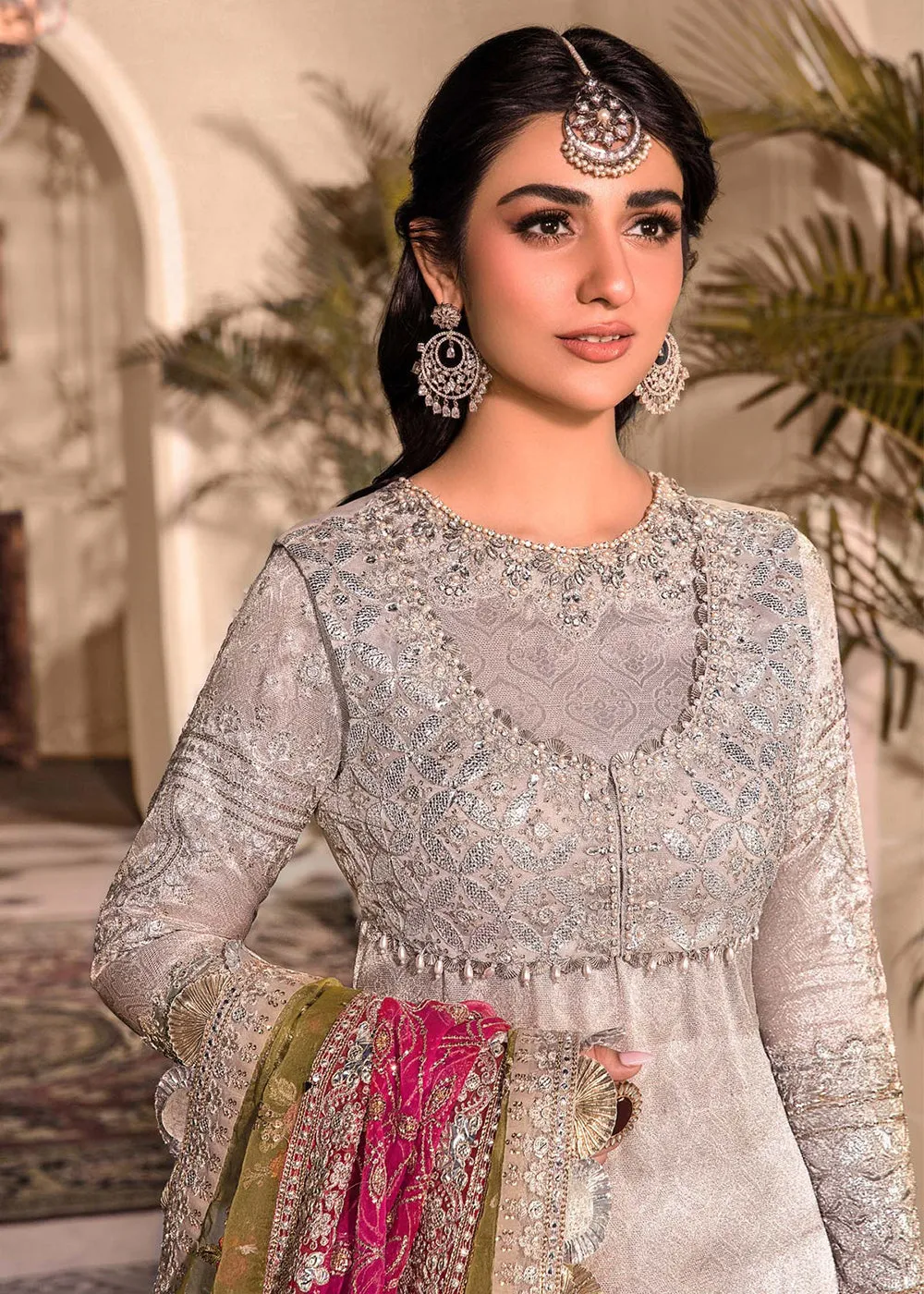 Silver Embroidered Suit - Maria B - Mbroidered Heritage Edition - BD-2601