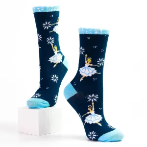 Snow Scene Dancers The Nutcracker Light Weight Sock