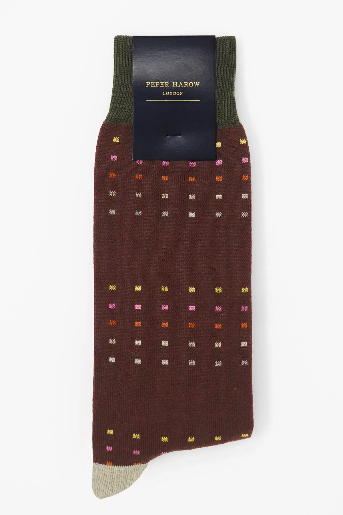 Square Polka Men's Socks - Autumn