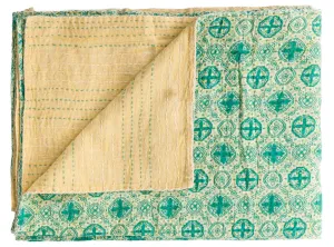 Taj Hotel Home Decor Kantha Cotton Throw | 50"x70" | 4