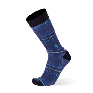 The Plaid - Extra Cushioned - Blue Plaid Dress Socks