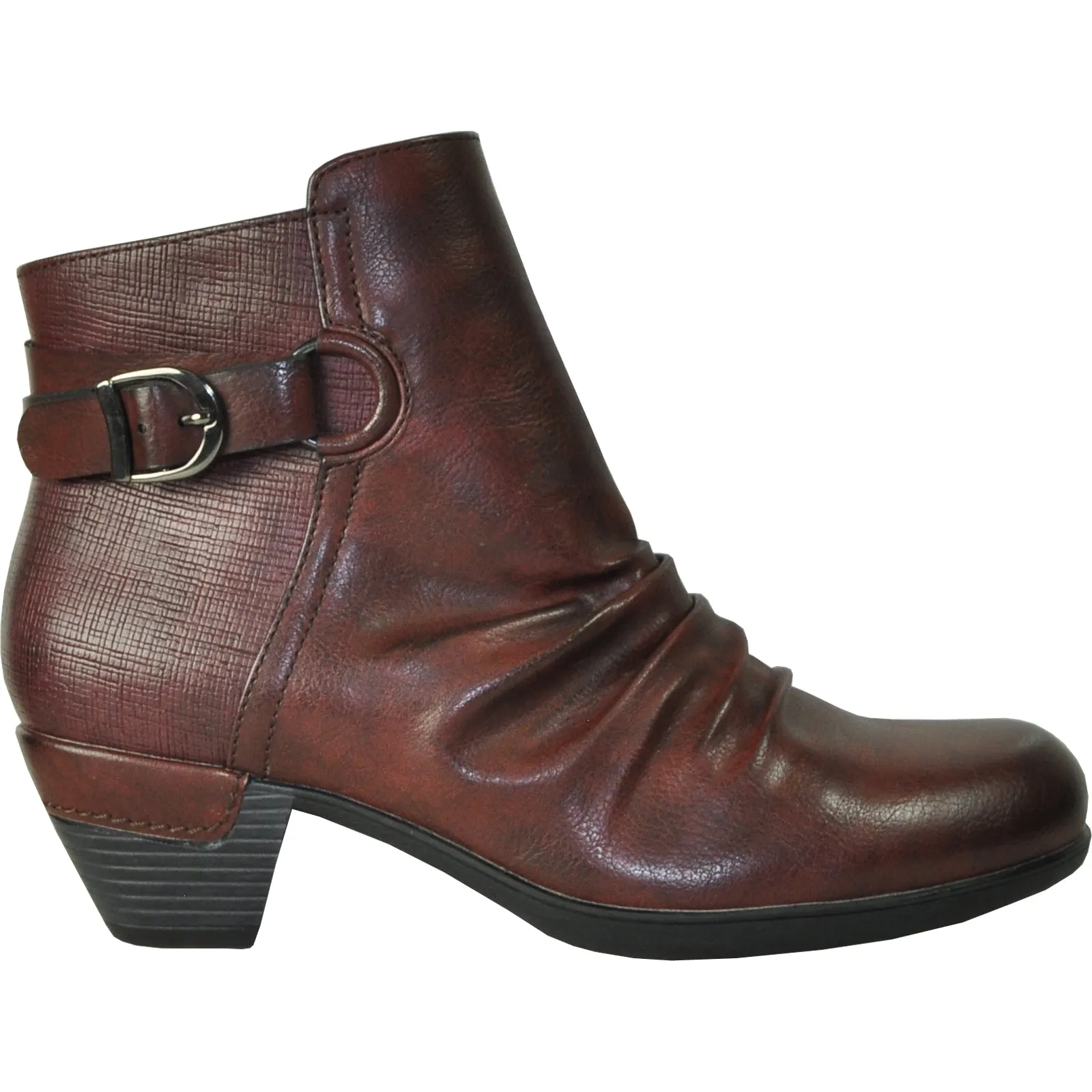 VANGELO Women Boot HF9429 Ankle Dress Boot Bordo Red