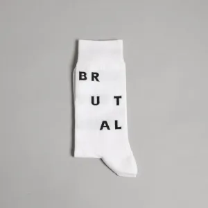 White Brutal Socks